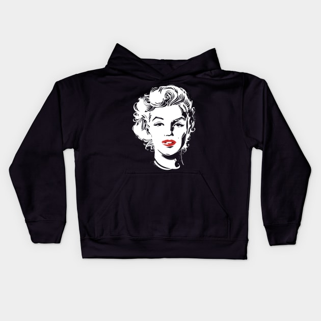 Marilyn Monroe 1 Kids Hoodie by nabakumov